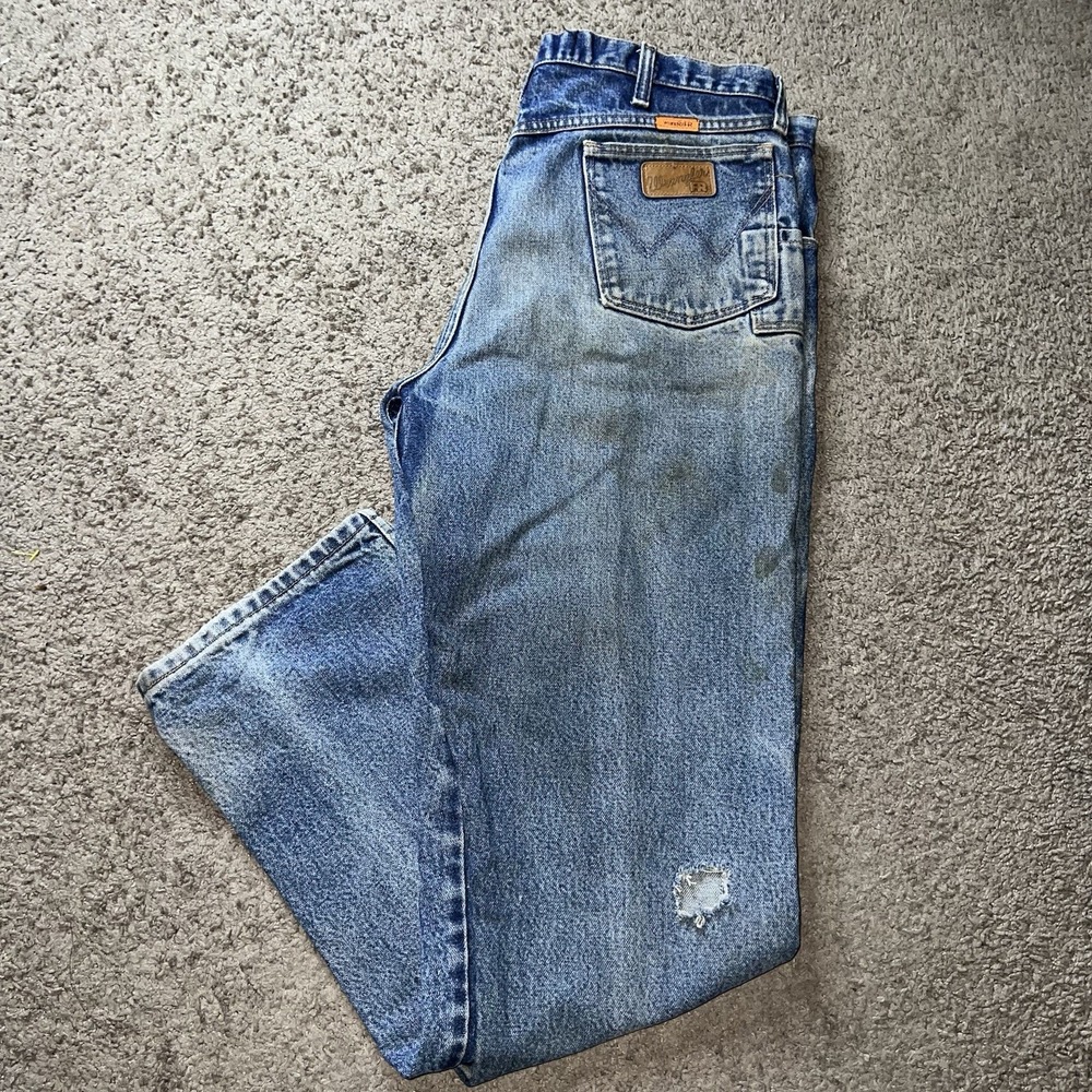 Wrangler FR Jeans Men's 38x34 Blue Denim 13 Original Flame Resistant Work